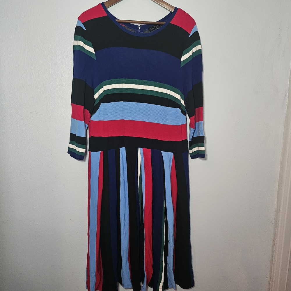 ELOQUII Striped Midi Dress – Size 18